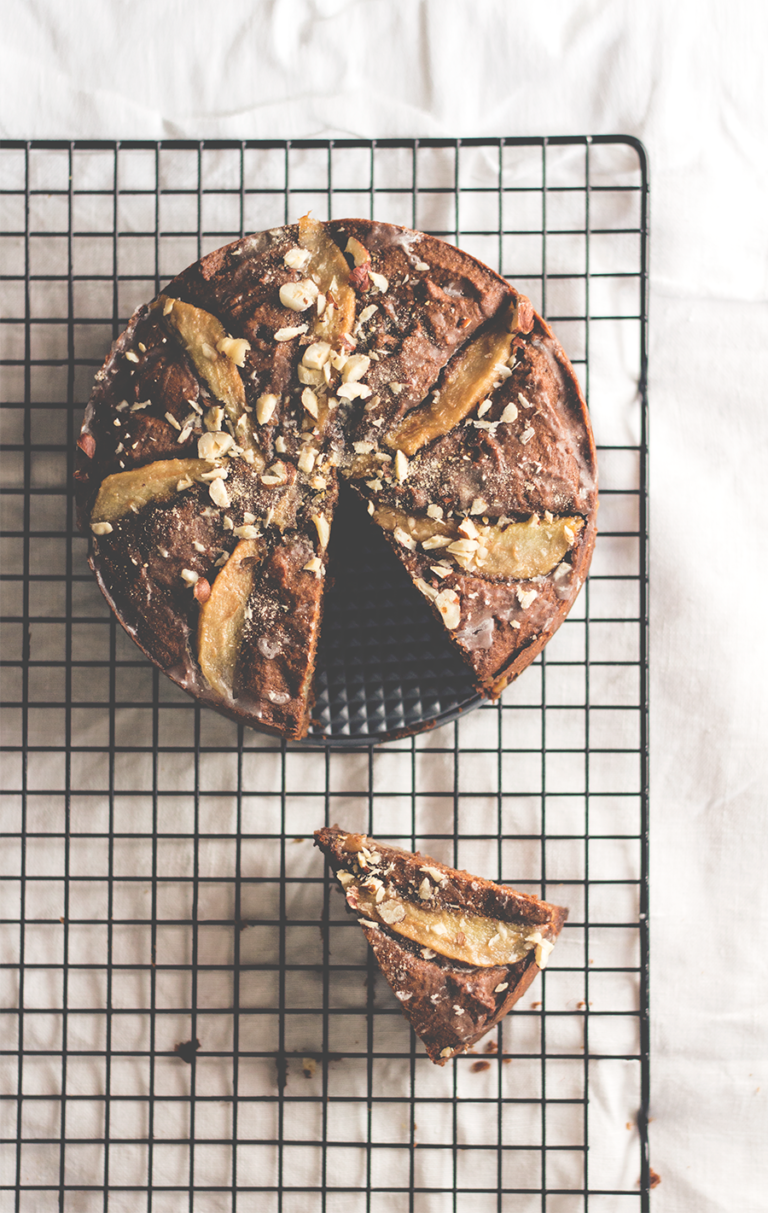 Kleiner Schoko-Birnen-Kuchen