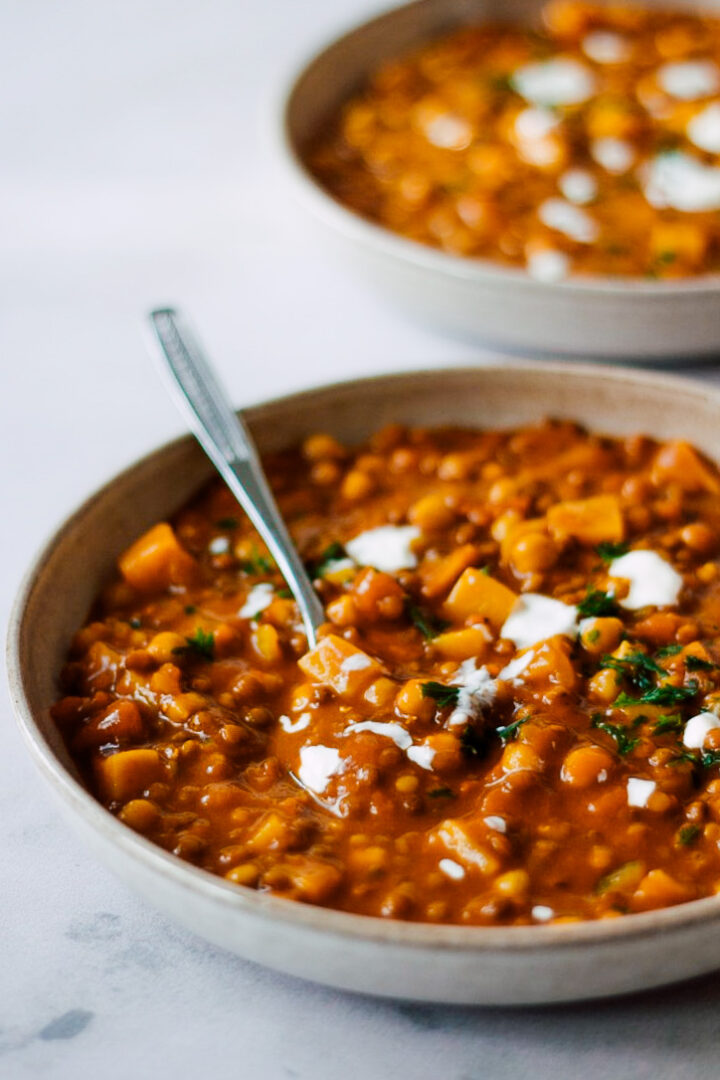 Harira – marokkanische Linsensuppe (vegan) - feines gemüse