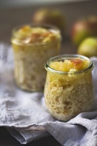 Mochi-Milchreis mit Apfel-Ingwer-Kompott
