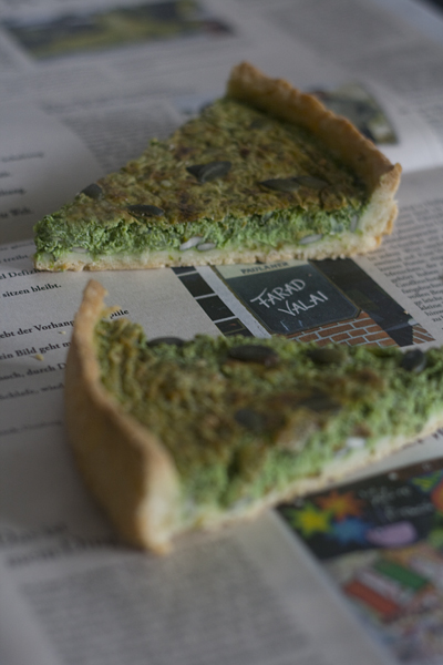 Bärlauchquiche mit Kürbiskernen - feines gemüse